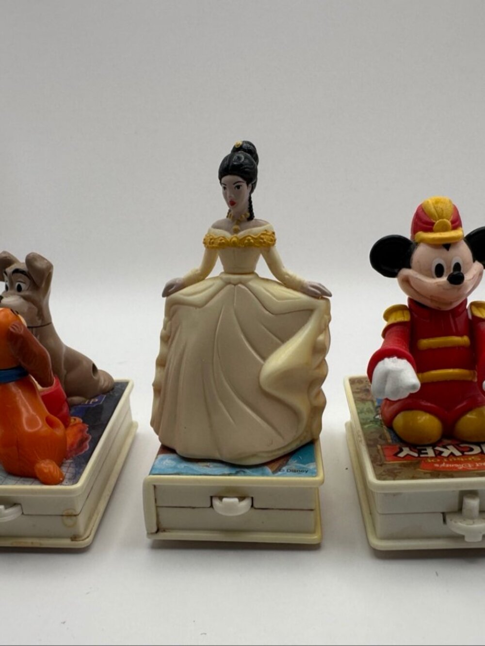 Disney McDonalds Happy Meal VHS Figurines Lot of 3 Mickey Pocahontas Lady Tramp
